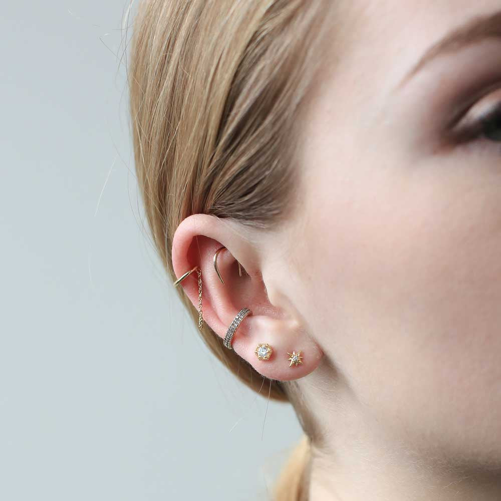 Whisper Open Hoops in 14k gold plated - 18G