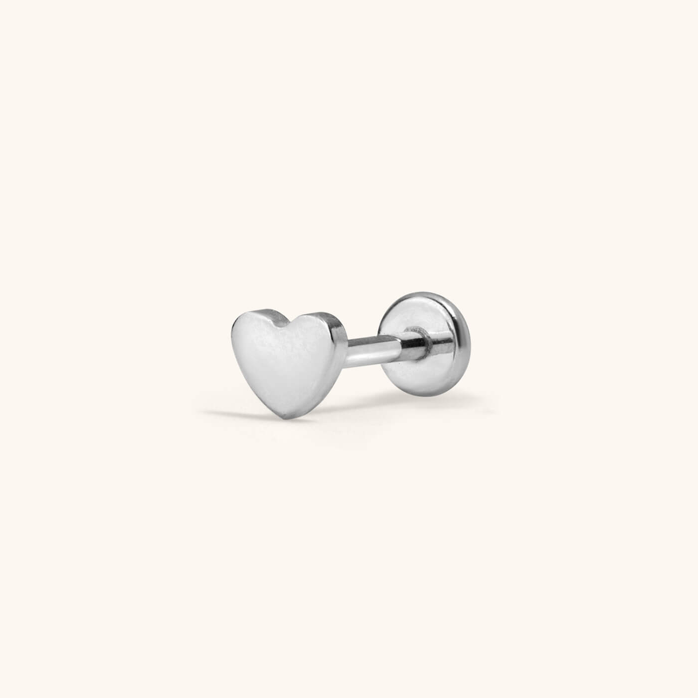 Heart Push Pin Flat Back Earring