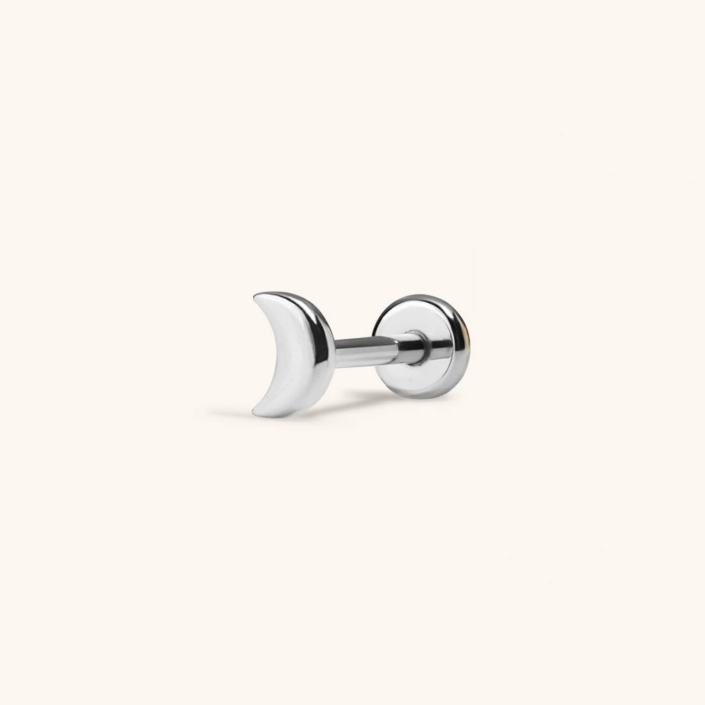 Moon Push Pin Flat Back Earring