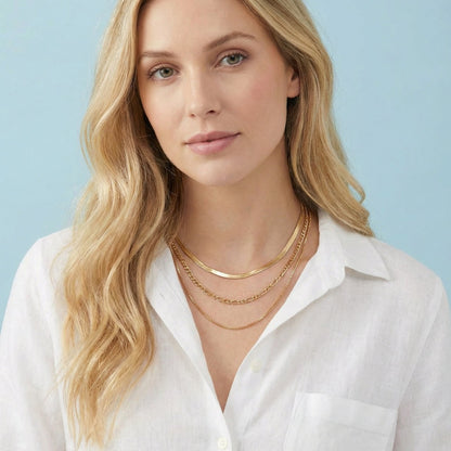 Bohemian Triple Layered Chain Necklace