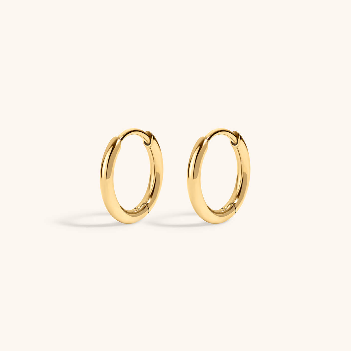 Classic Huggie Hoops, 11mm – Gold