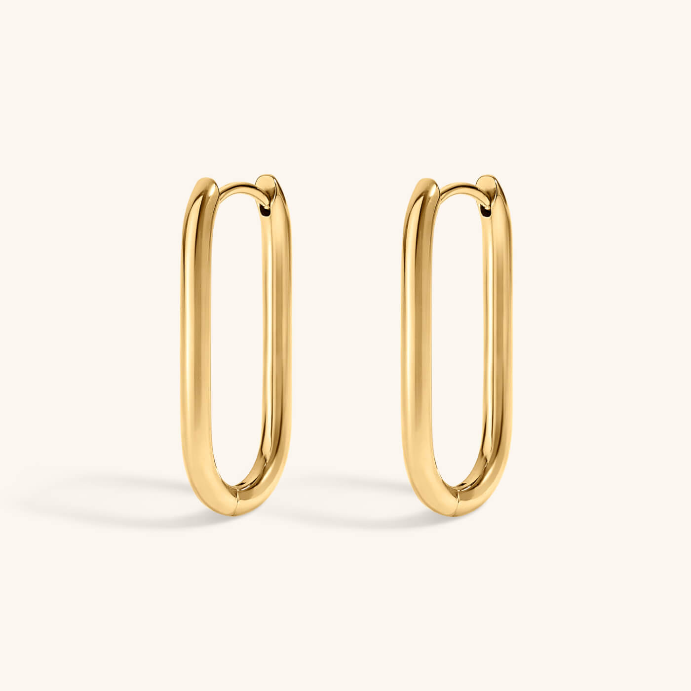Halo Oval Hoops, 23mm – Gold