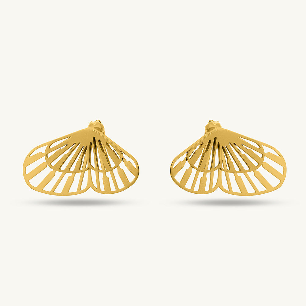 Butterfly Wing Stud Earrings – GOLD