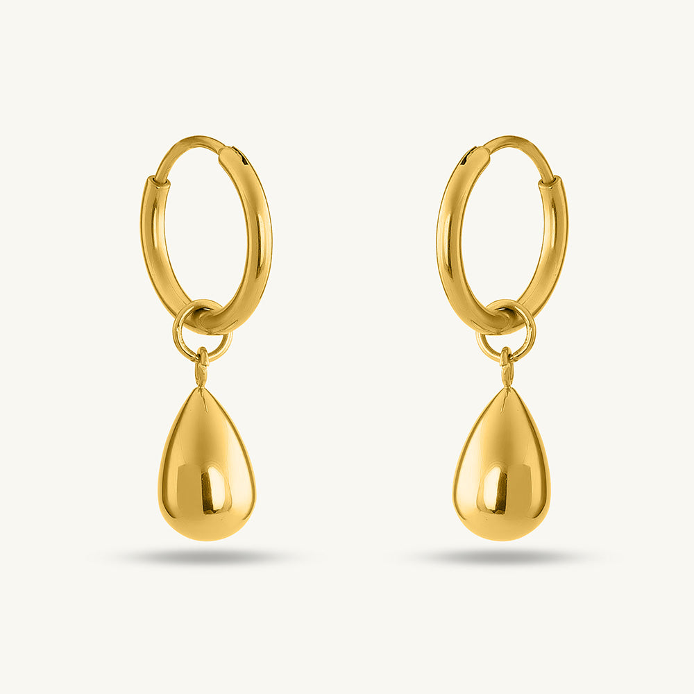 Waterdrop Hoop Earrings – GOLD