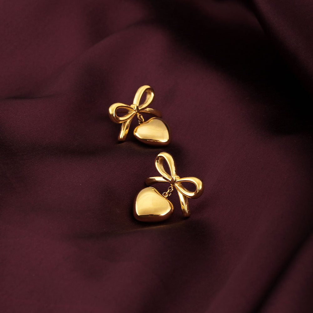 Wrapped With Love Heart Earrings