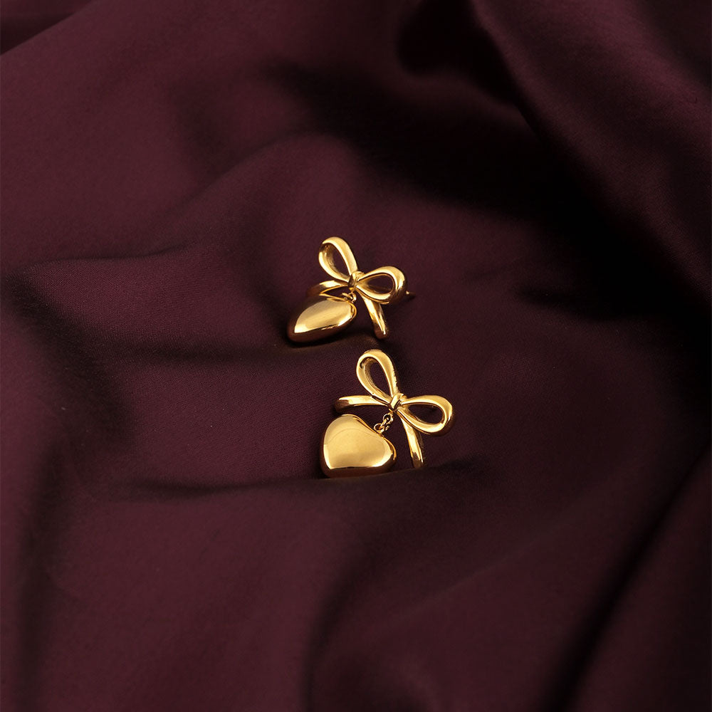 Wrapped With Love Heart Earrings