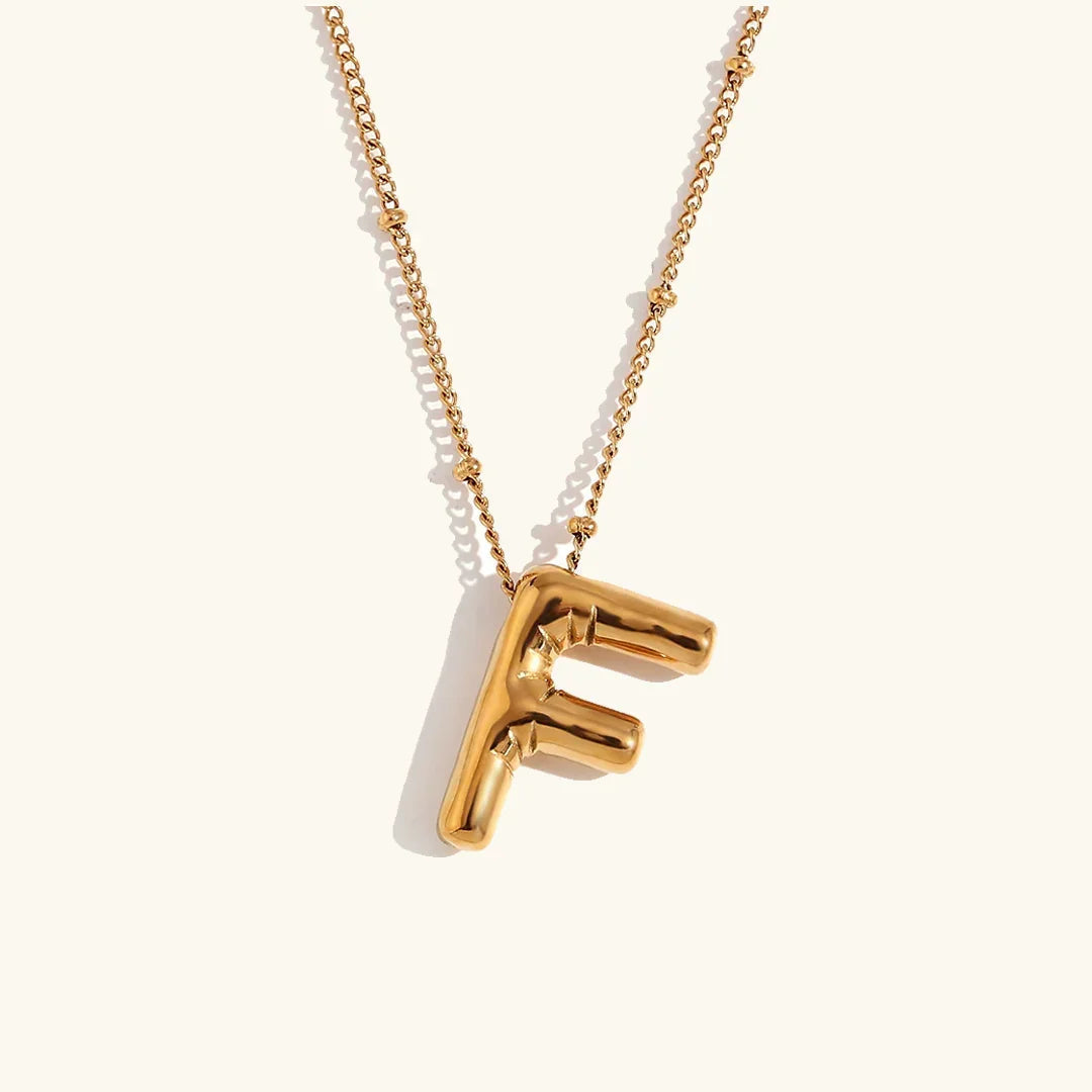 Balloon Initial Pendant Necklace
