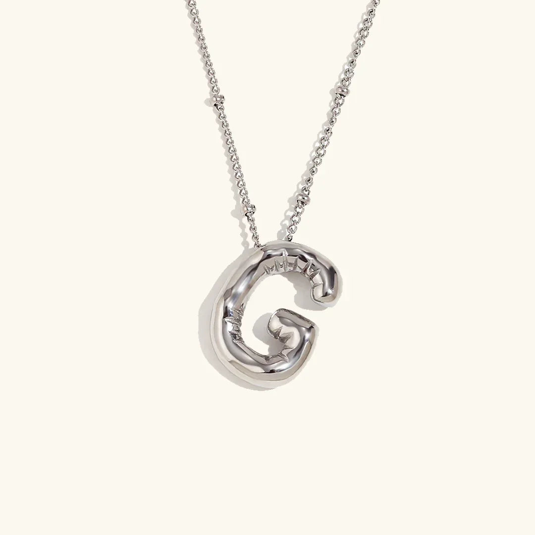 Balloon Initial Pendant Necklace