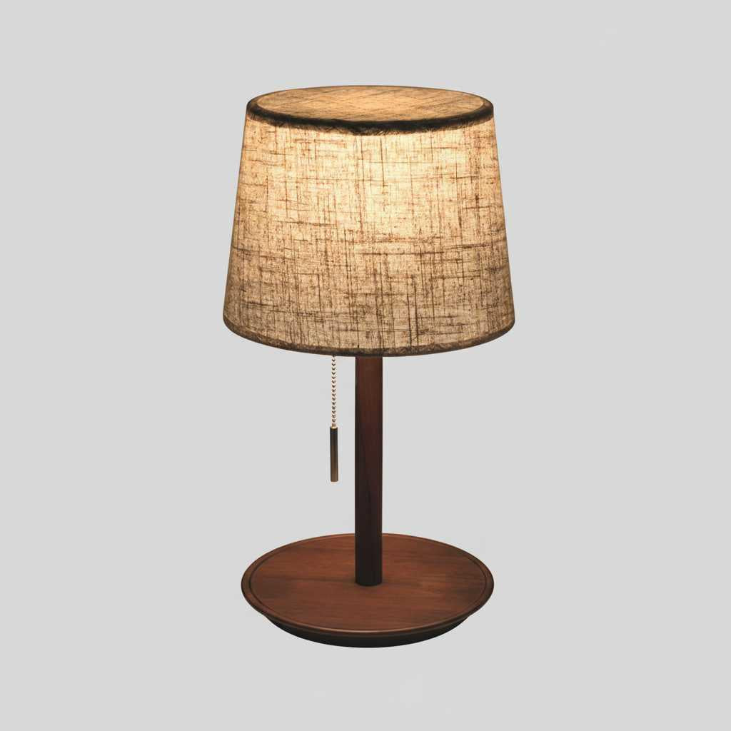 Gentle Glow Nordic Lamp | Walnut Wood Table Lamp