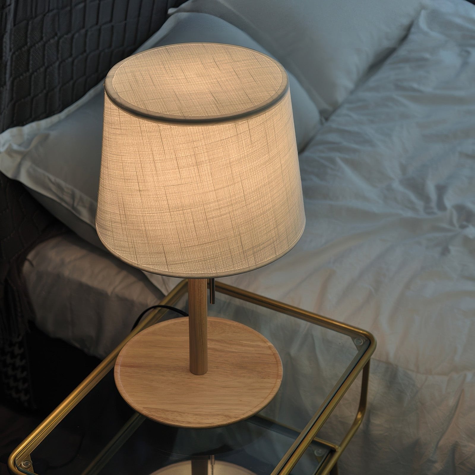 Gentle Glow Nordic Lamp | Walnut Wood Table Lamp 3