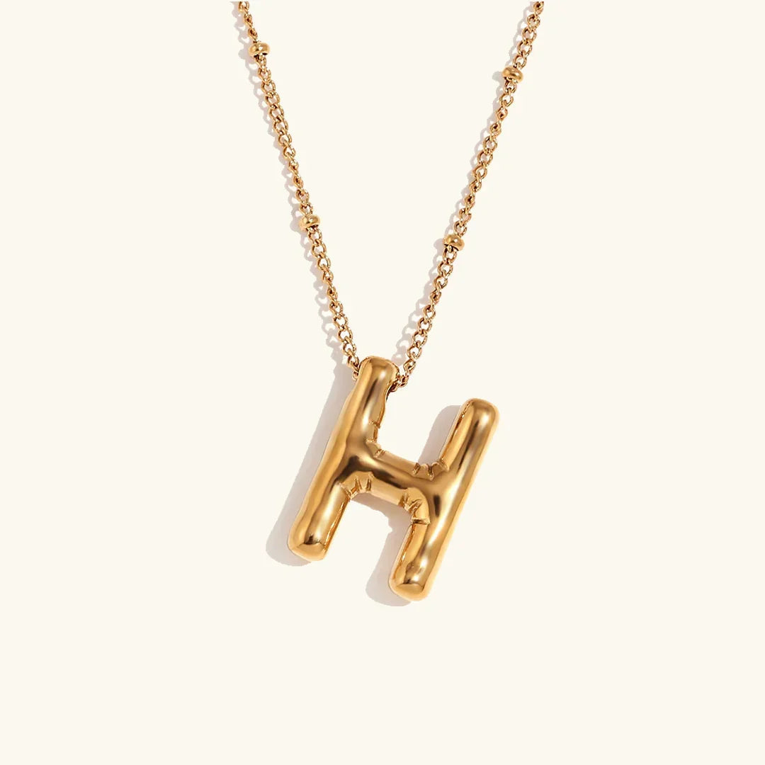 Balloon Initial Pendant Necklace