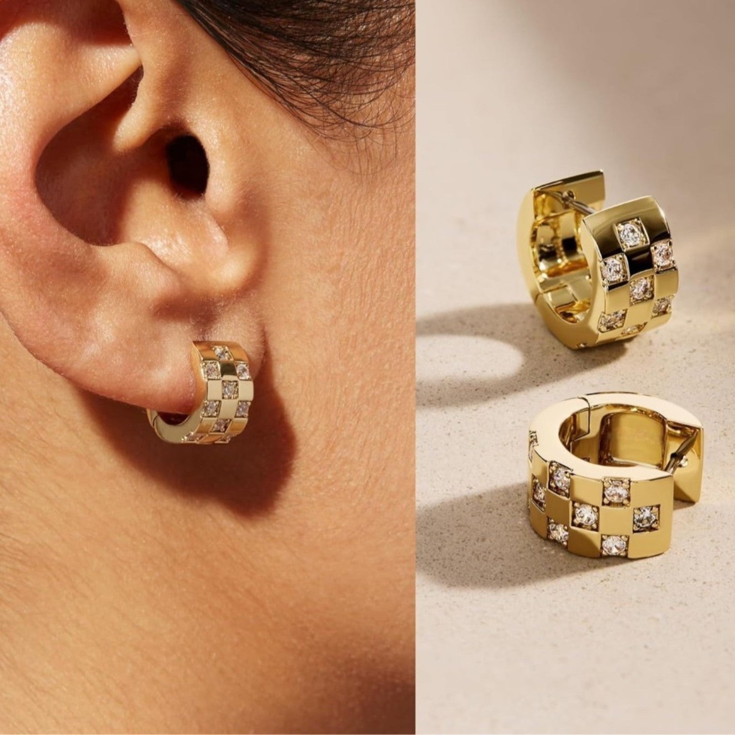 Celine Small Hoop Earrings in 18K Gold