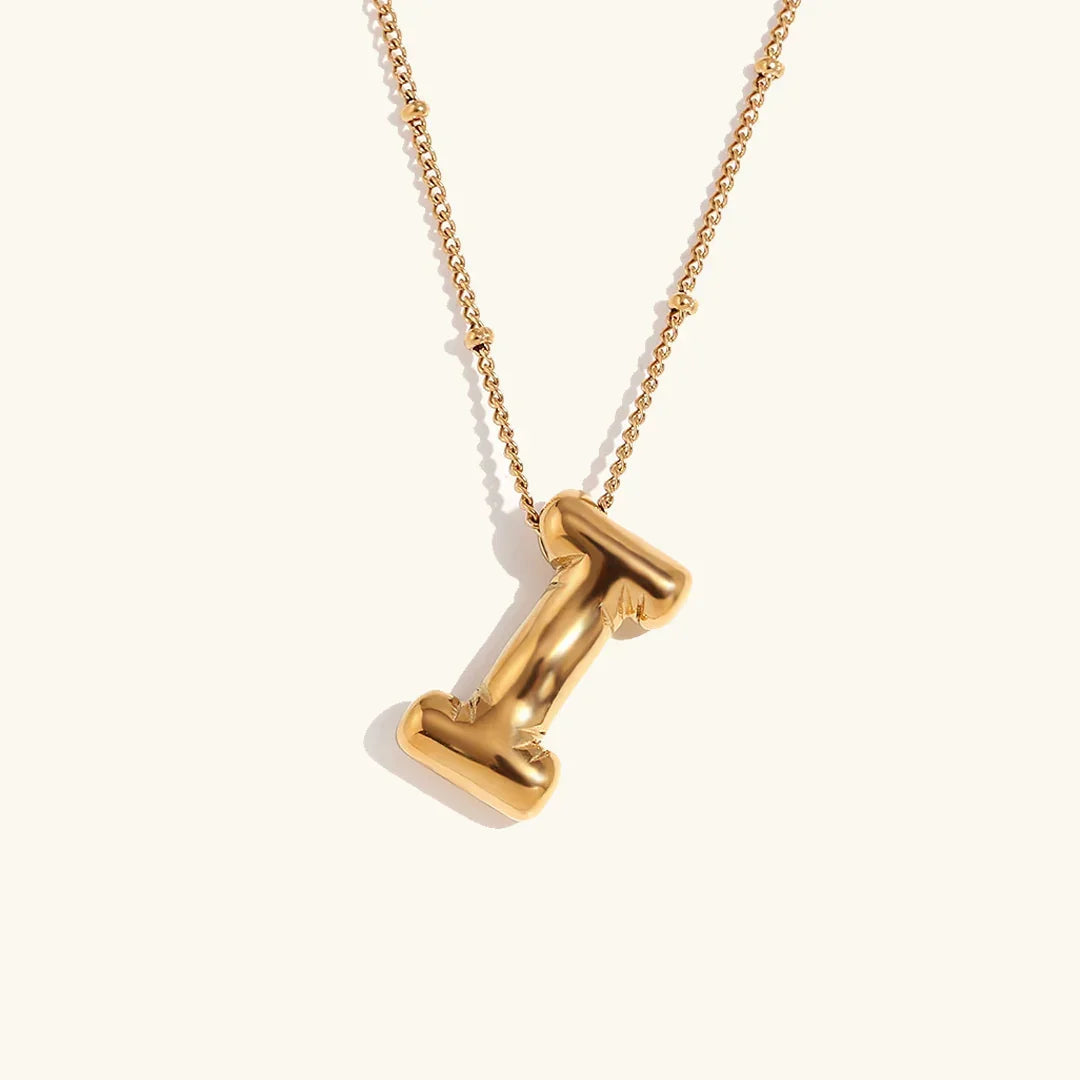 Balloon Initial Pendant Necklace