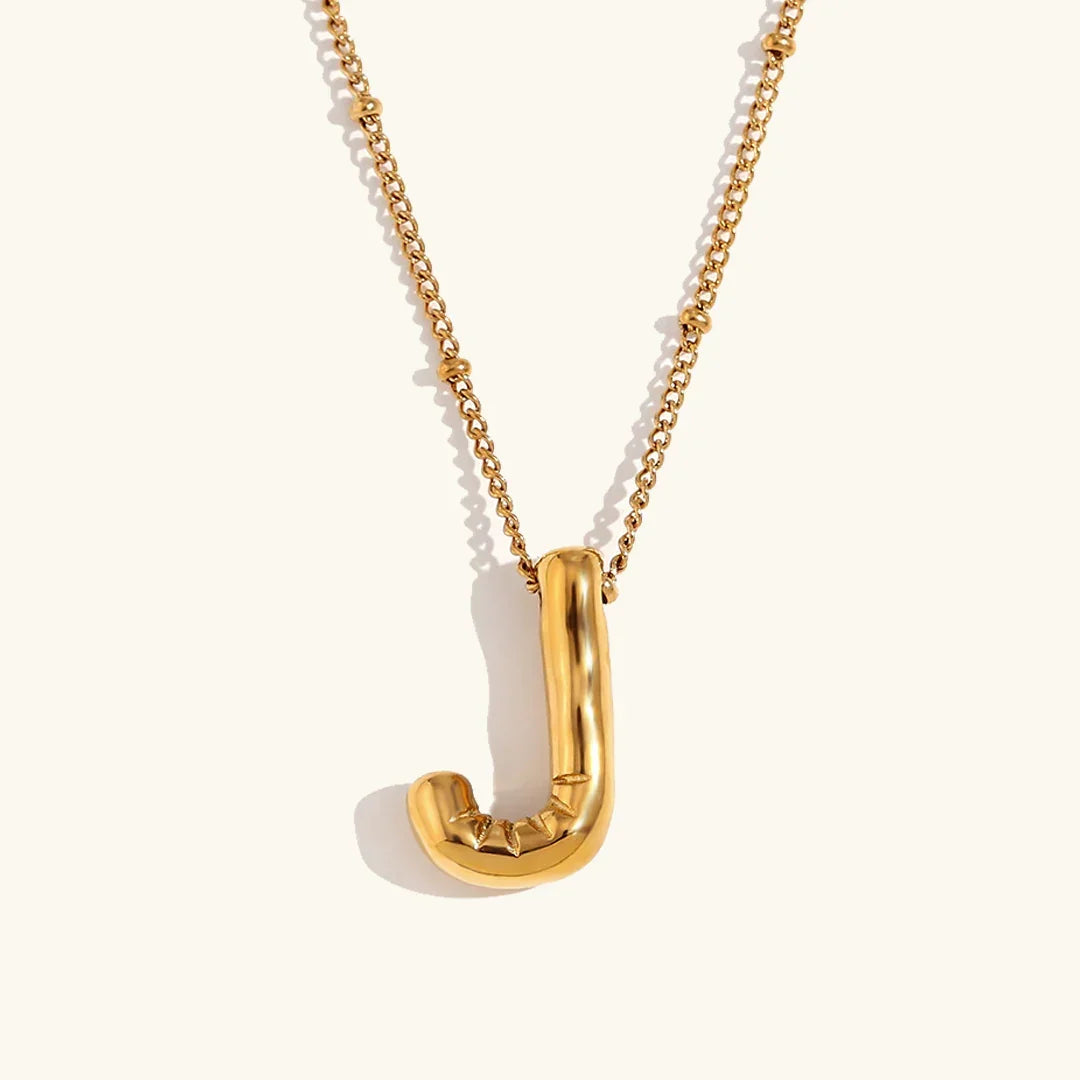 Balloon Initial Pendant Necklace