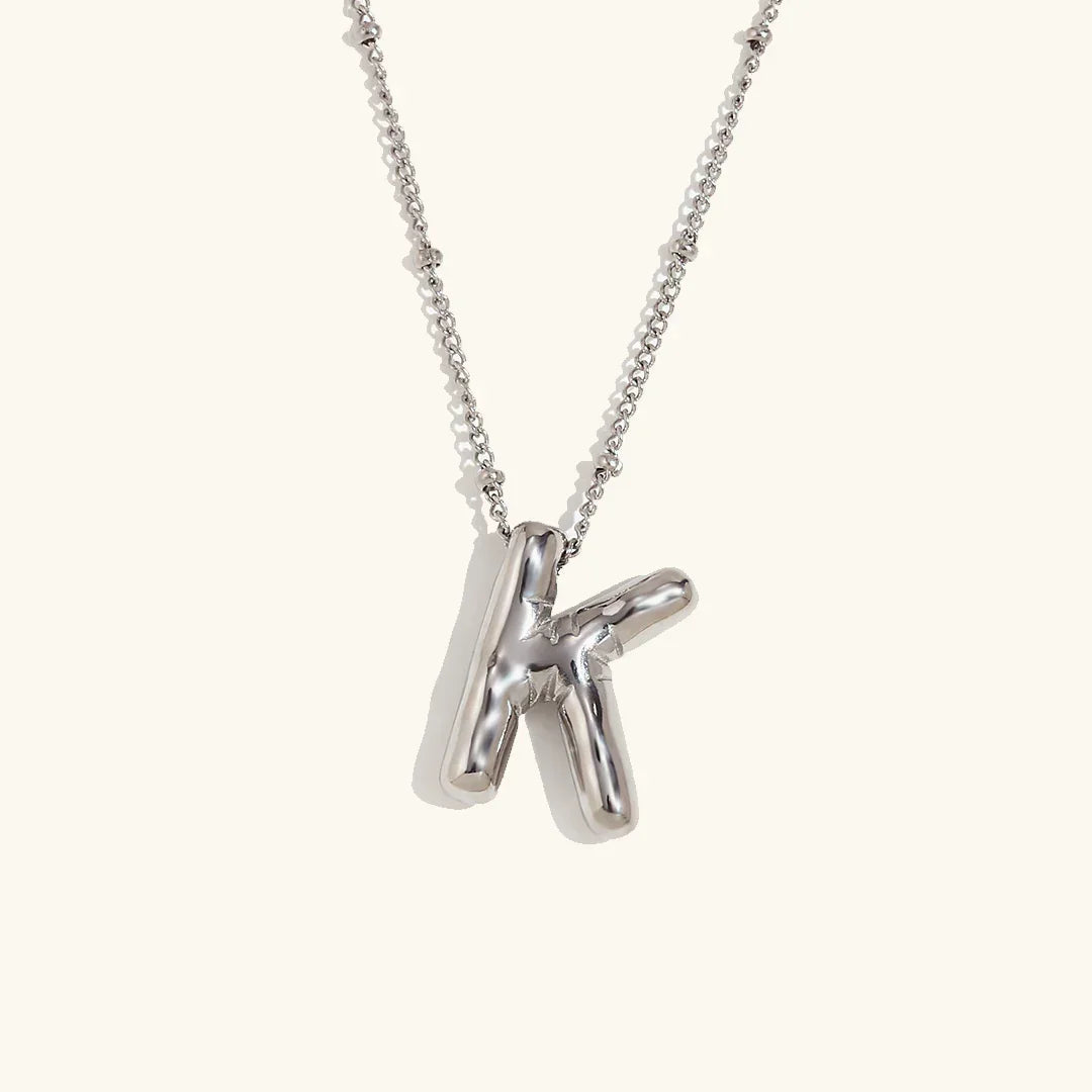 Balloon Initial Pendant Necklace