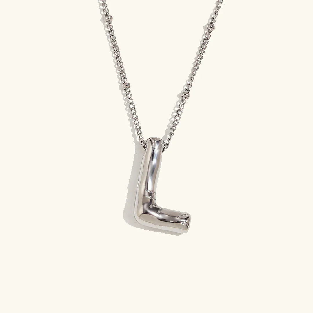Balloon Initial Pendant Necklace