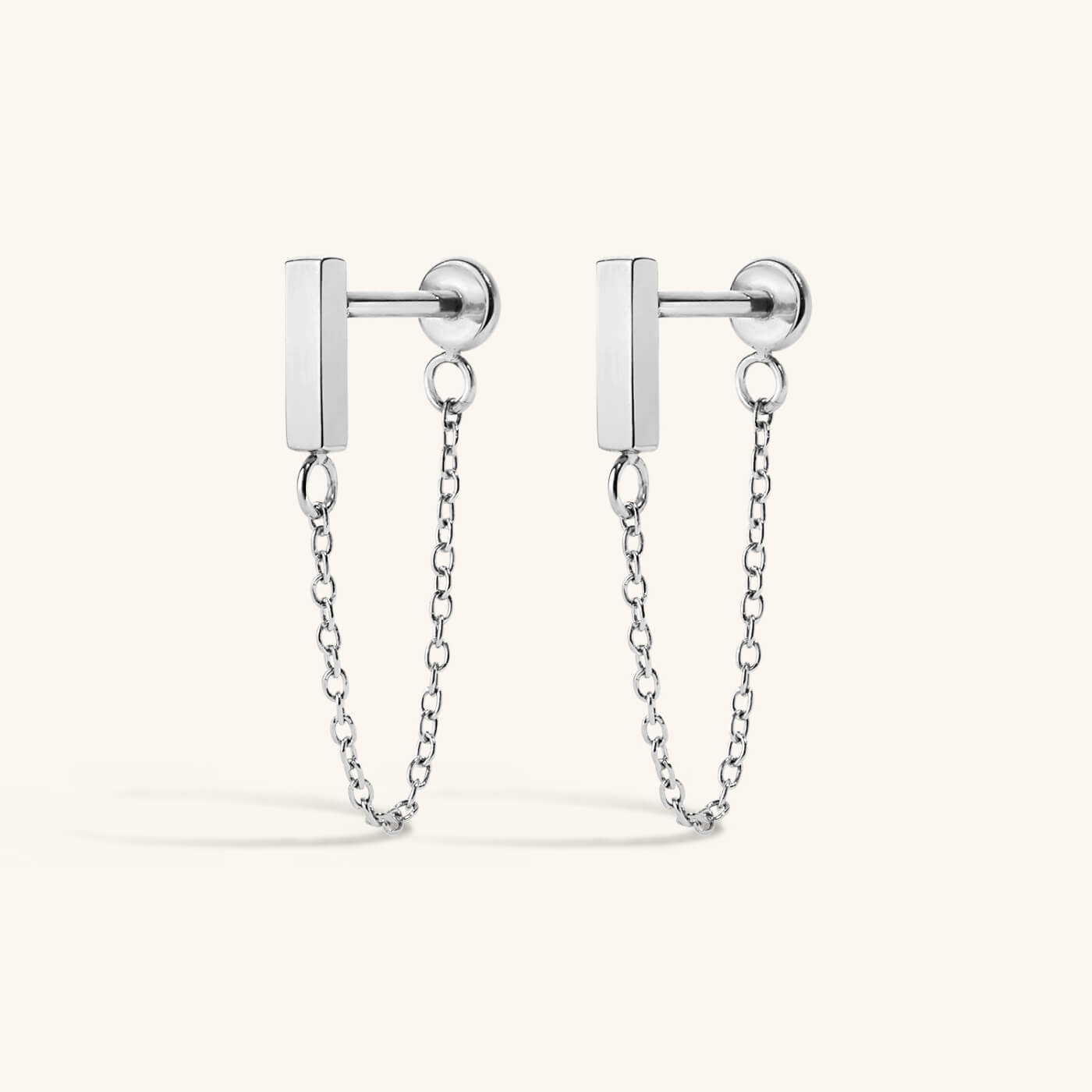 Bar Chain Nap Earrings
