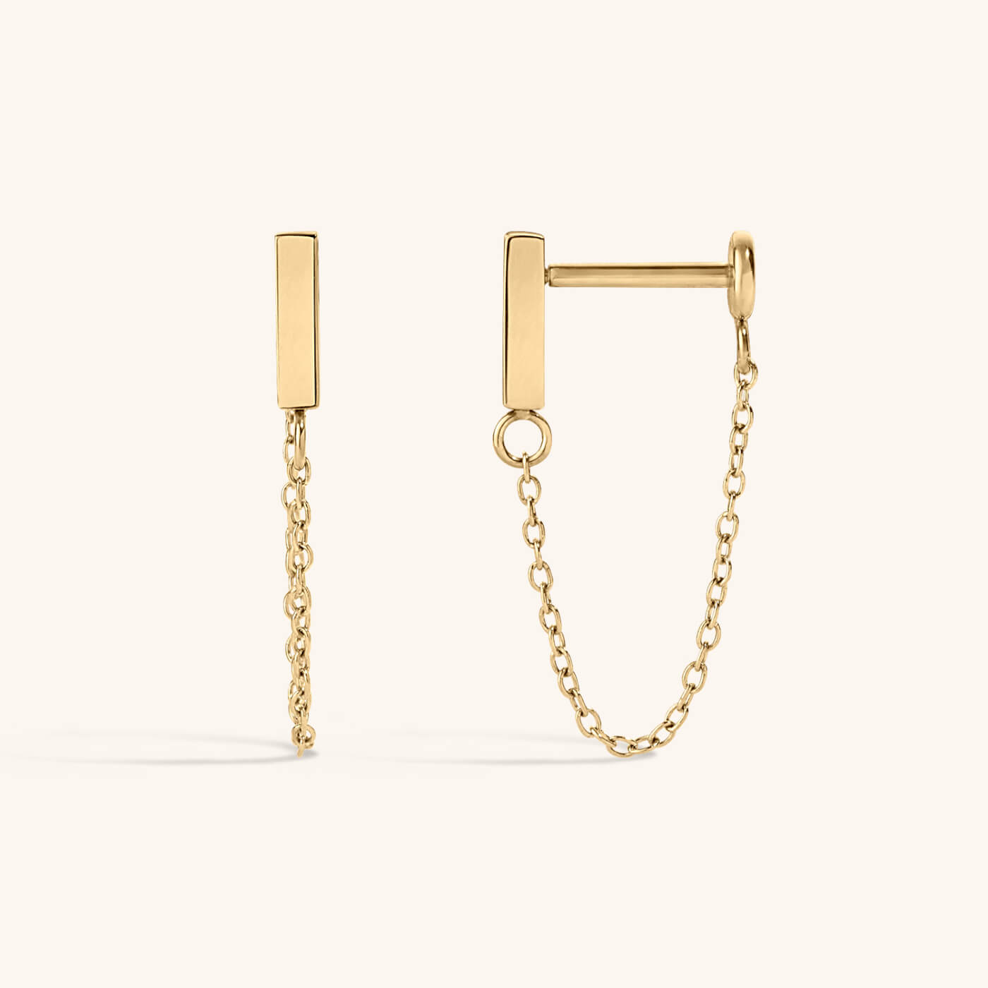 Bar Chain Nap Earrings