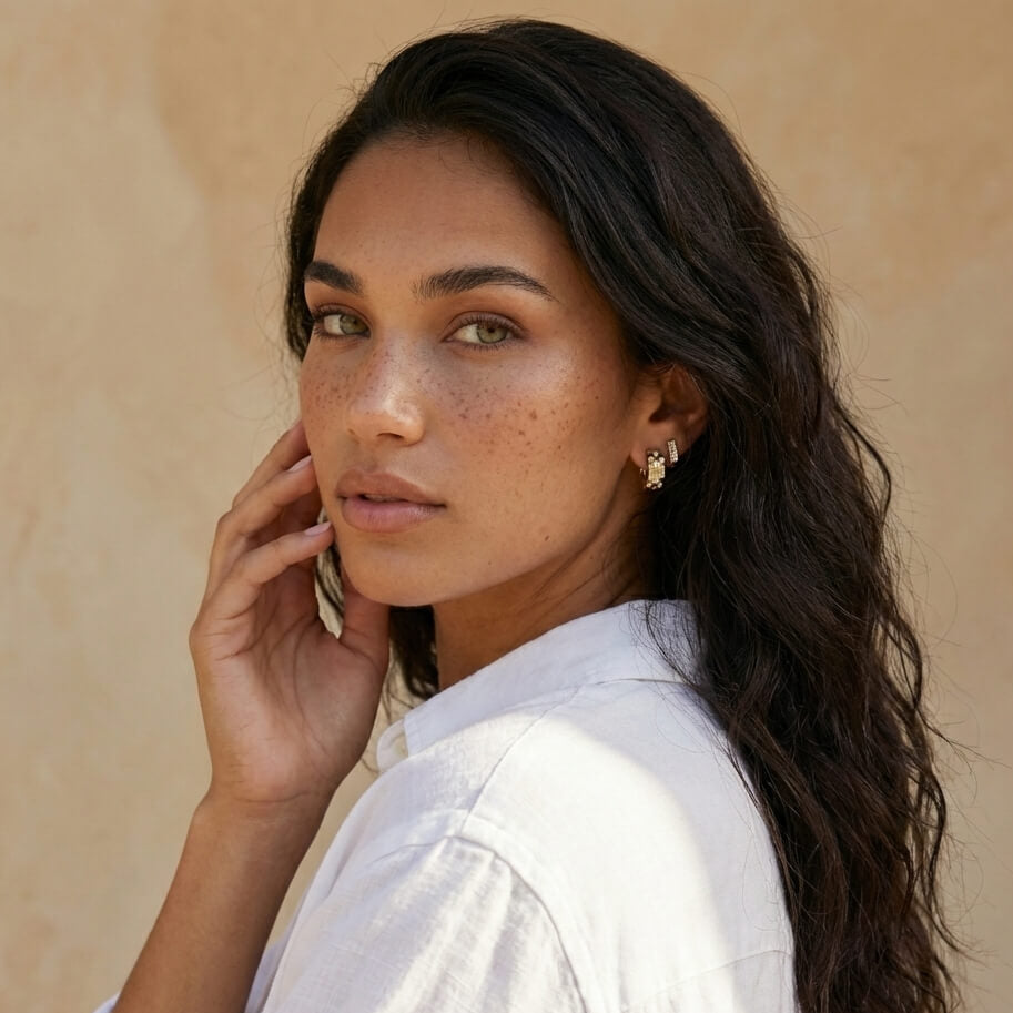 Celine Small Hoop Earrings in 18K Gold