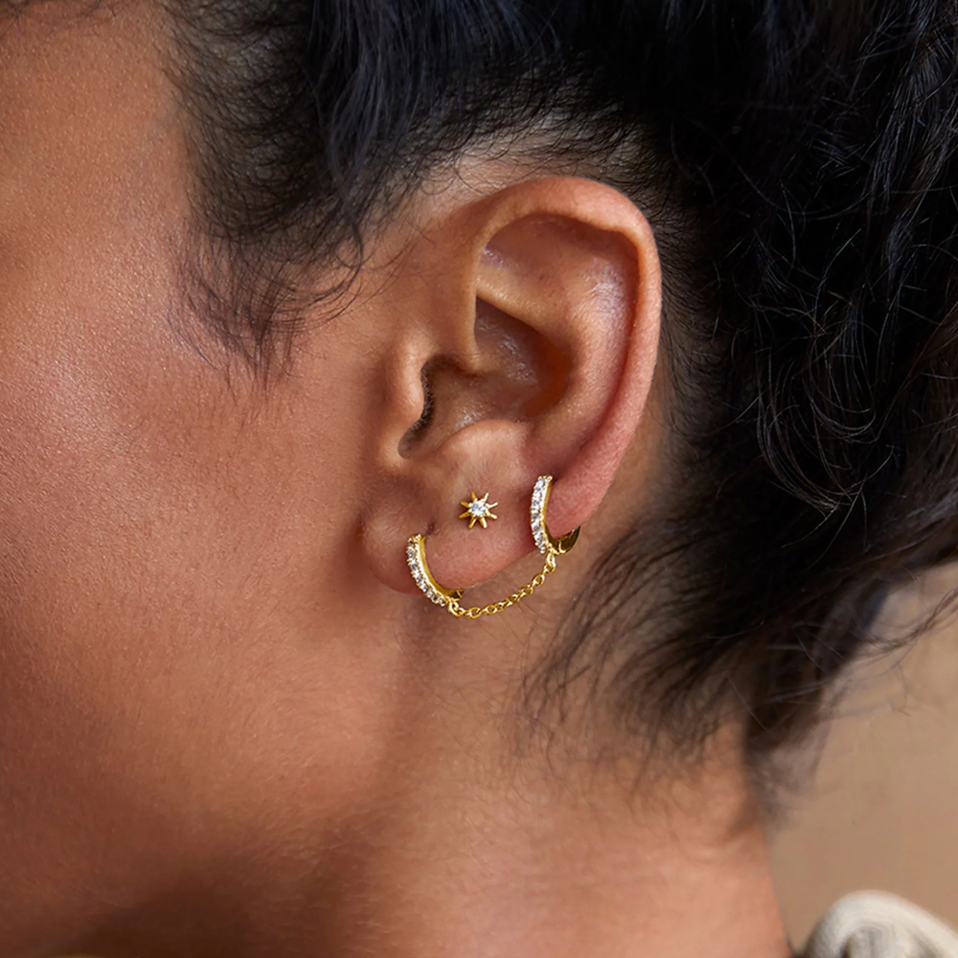 Multi-Shape Flat Back Stud Earrings