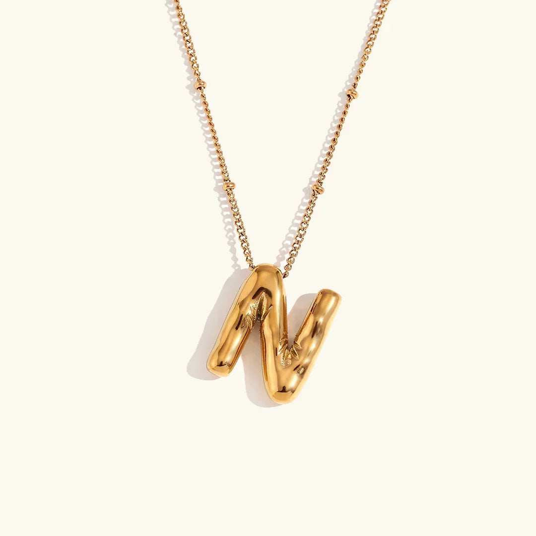 Balloon Initial Pendant Necklace