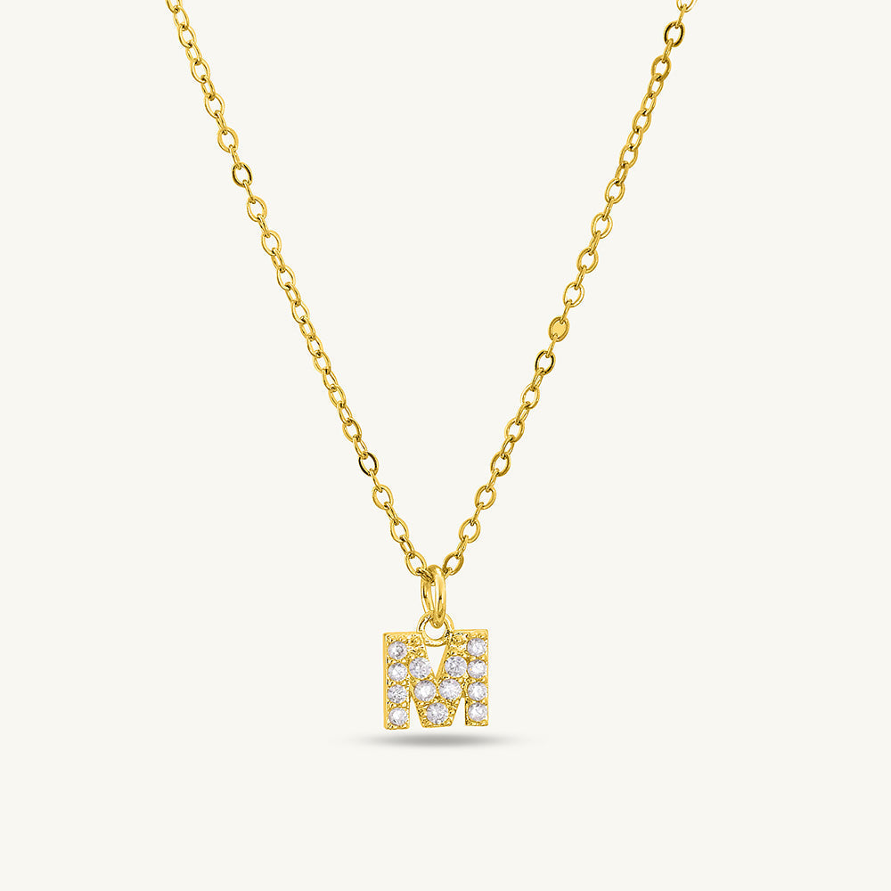 Studded Initial Necklace – A