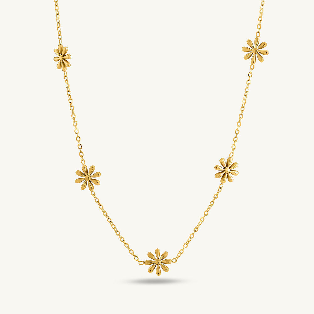 Daisy Flower Necklace – GOLD