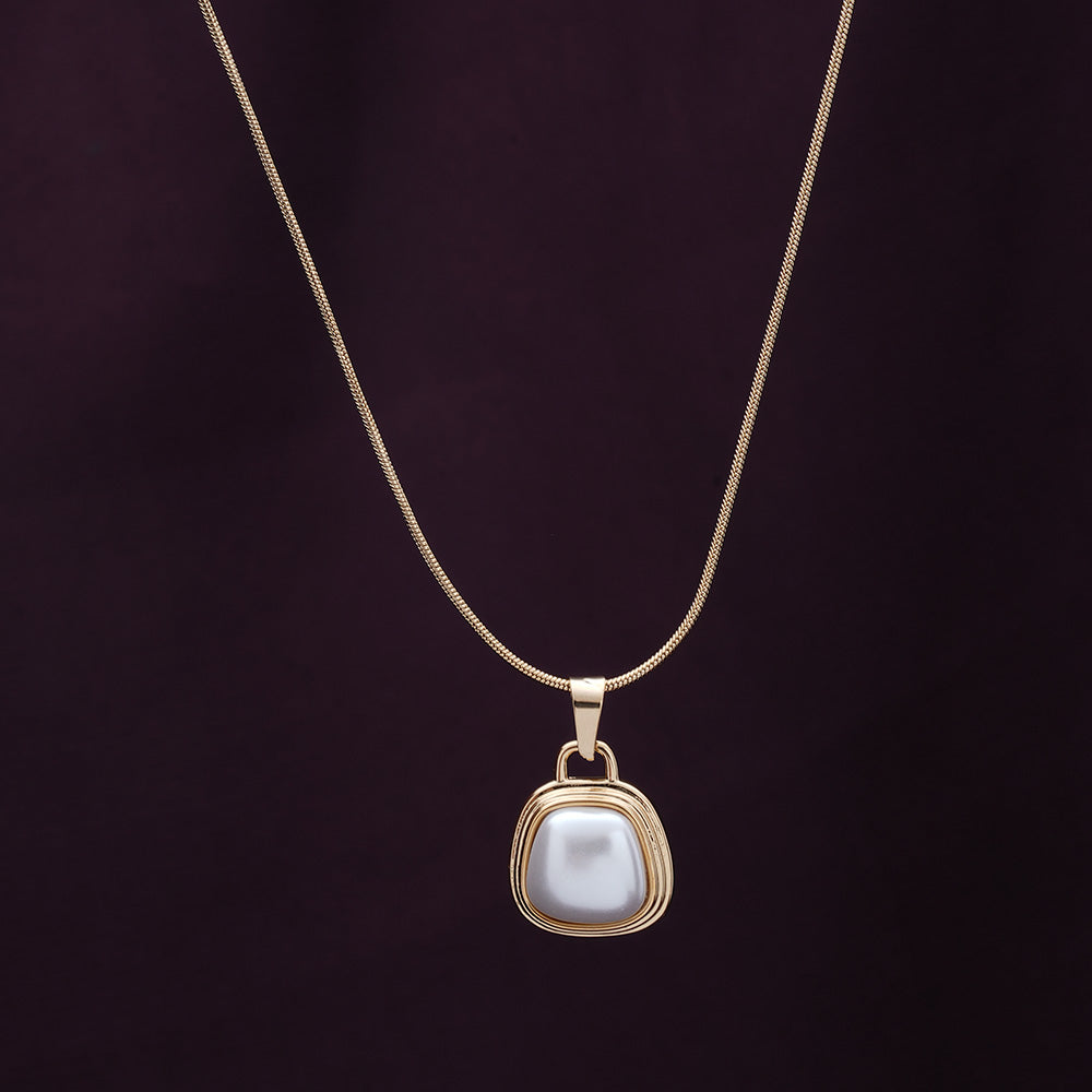 Vintage Trapezium Pearl Necklace
