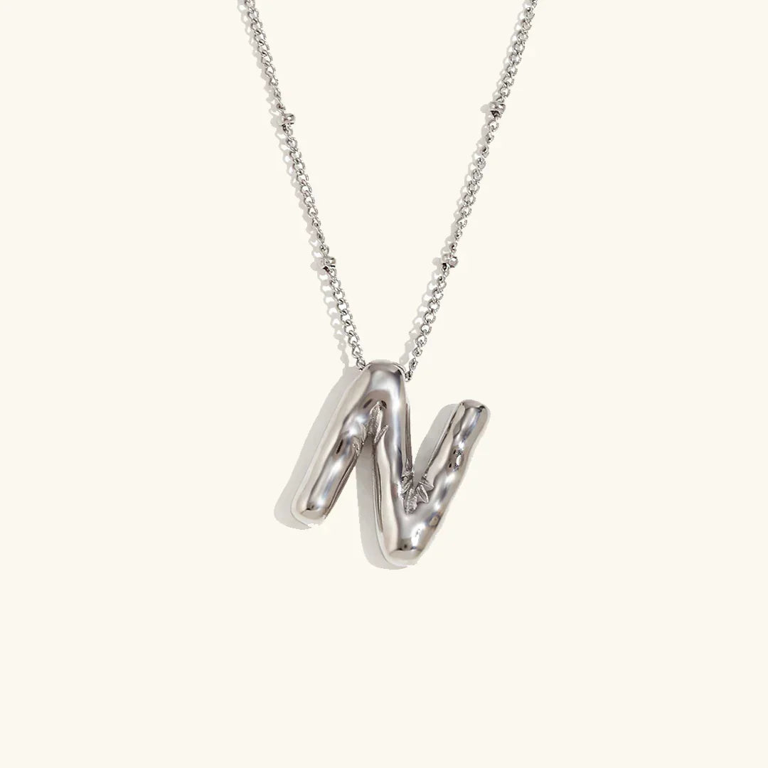 Balloon Initial Pendant Necklace