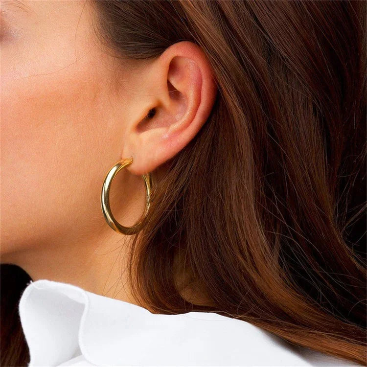 Classic Round Hoop Earrings