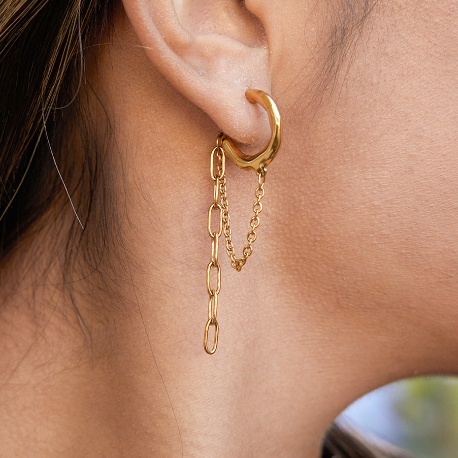 Colette Link Chain Hoops