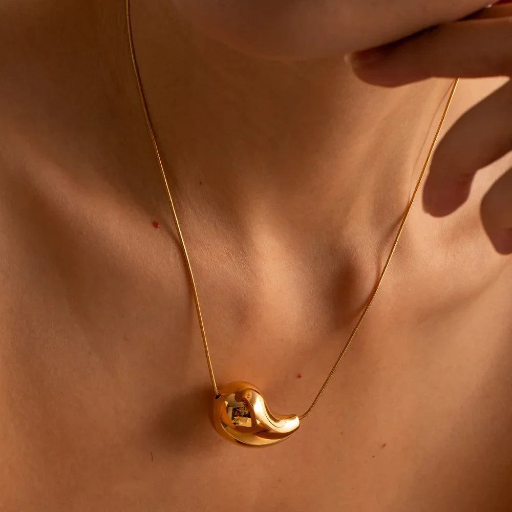 Teardrop Glow Pendant Necklace