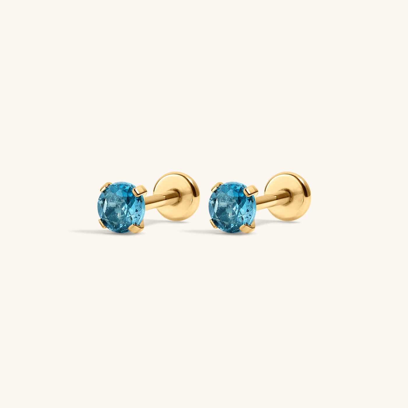 Blue Topaz Nap Earrings – Gold