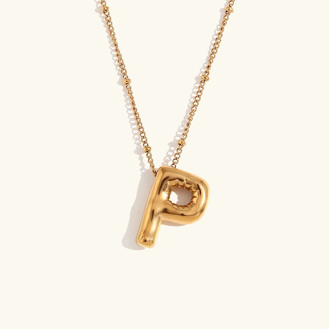 Balloon Initial Pendant Necklace