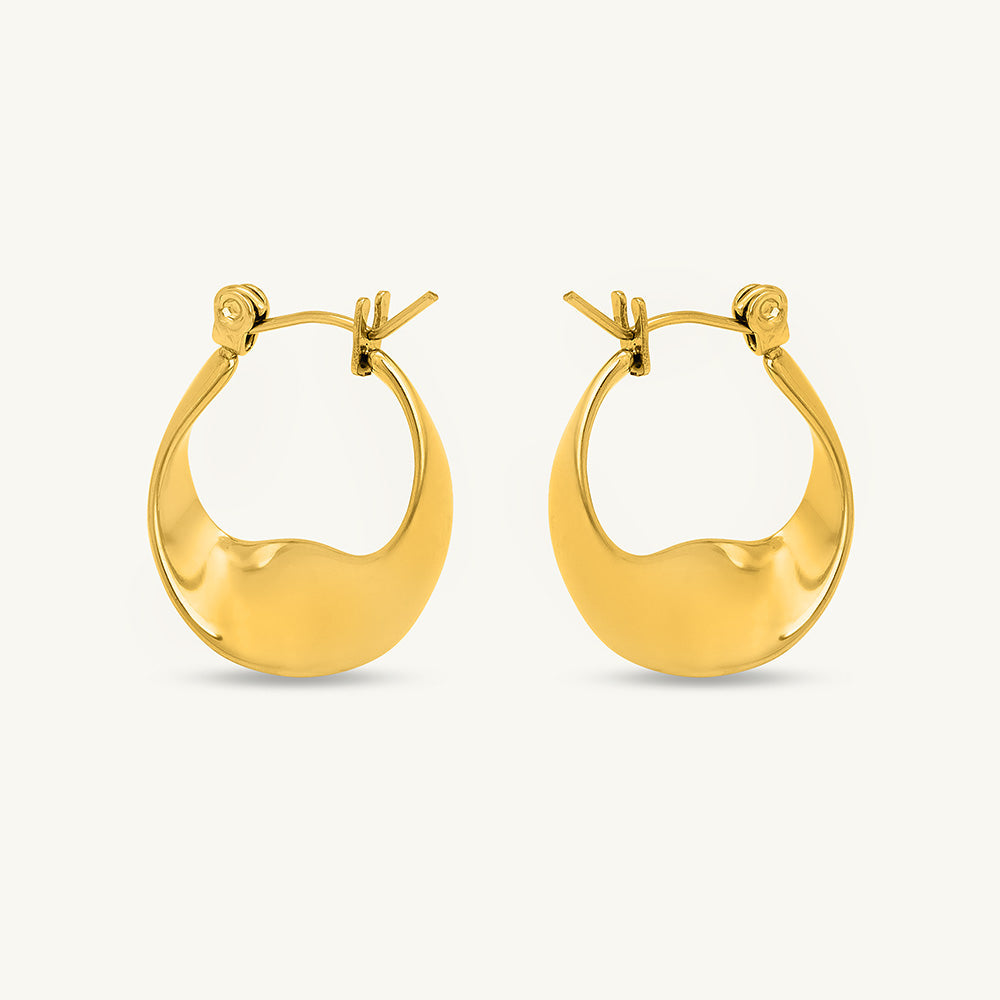 Wobbly Circle Hoop Earrings
