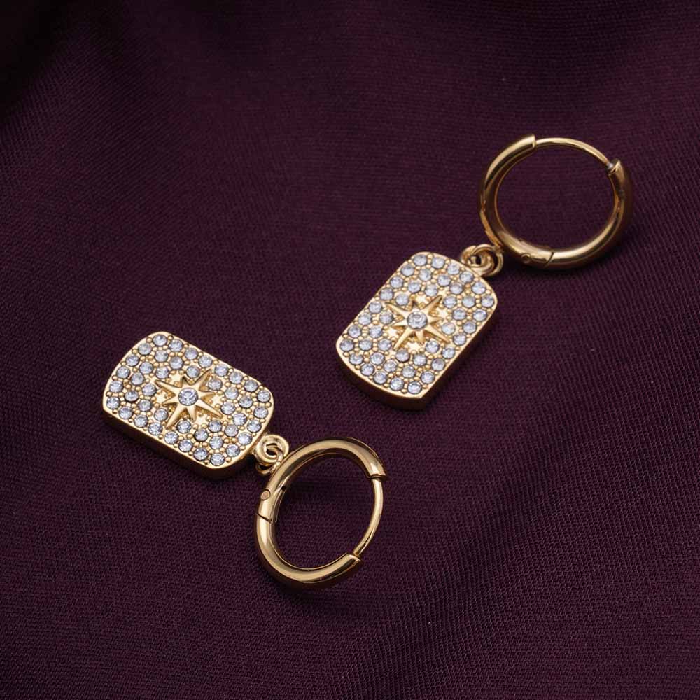 Stones Sparkle Drop Earrings