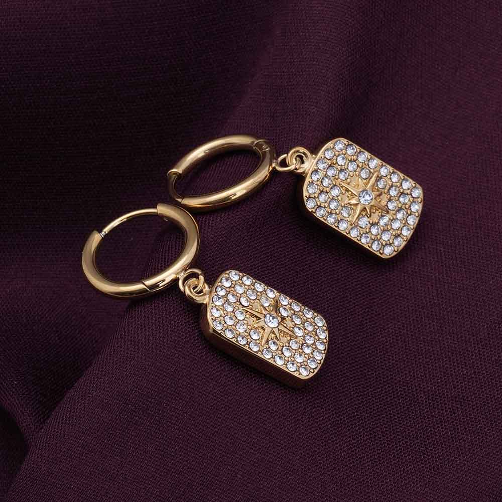 Stones Sparkle Drop Earrings