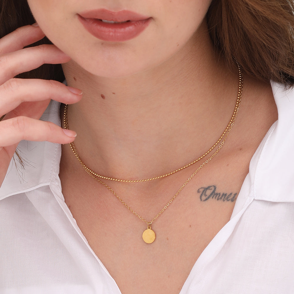 Little Round Two Layer Necklace
