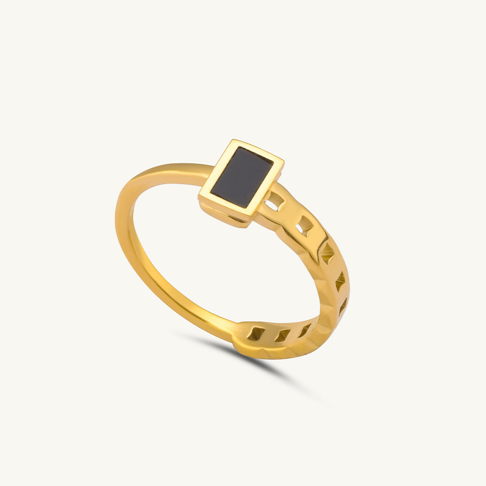 Black Charm Ring – 6