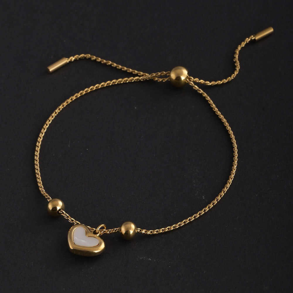 Moonstone Heart Bracelet
