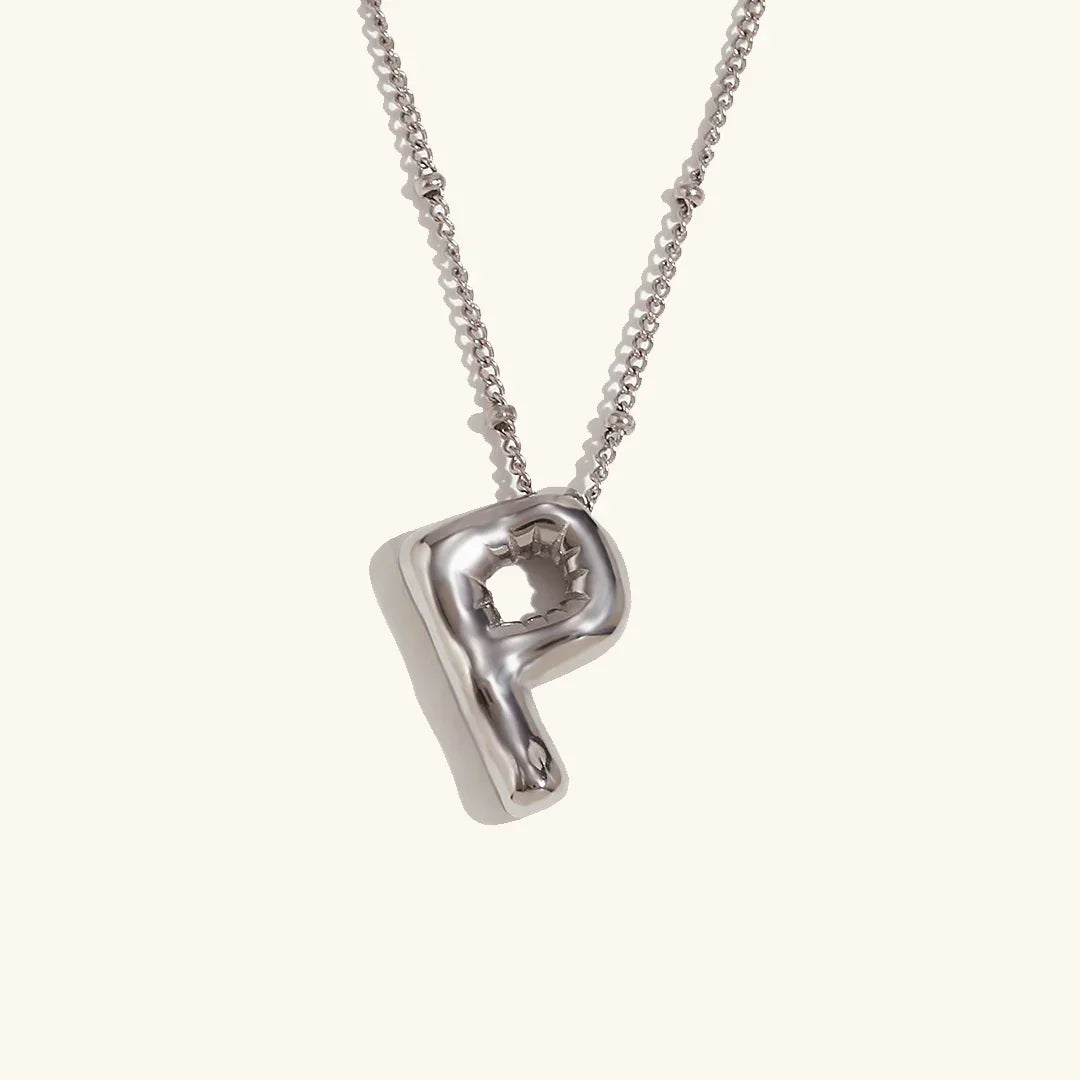 Balloon Initial Pendant Necklace