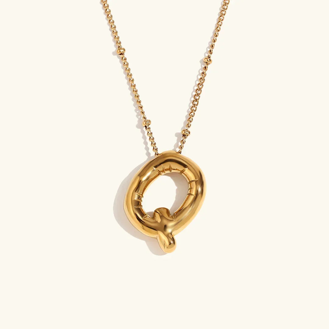 Balloon Initial Pendant Necklace