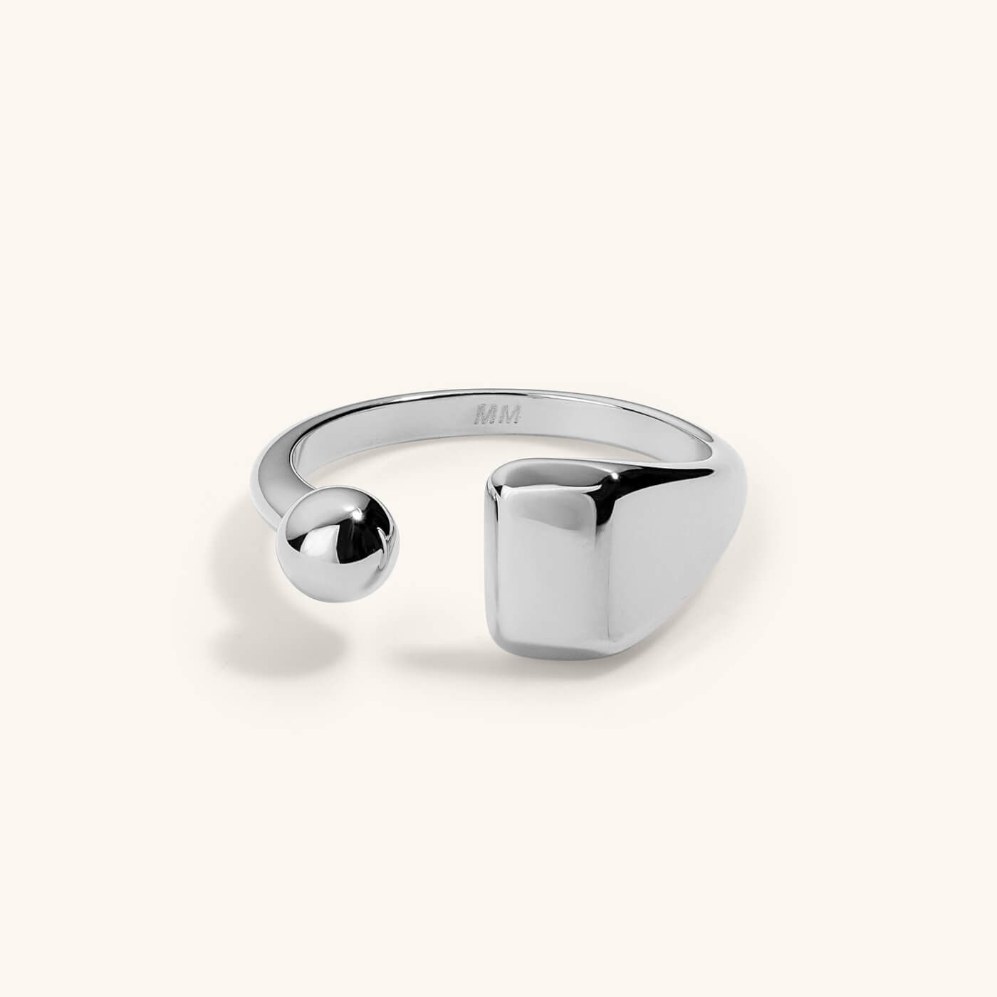 Floating Orb Signet Ring