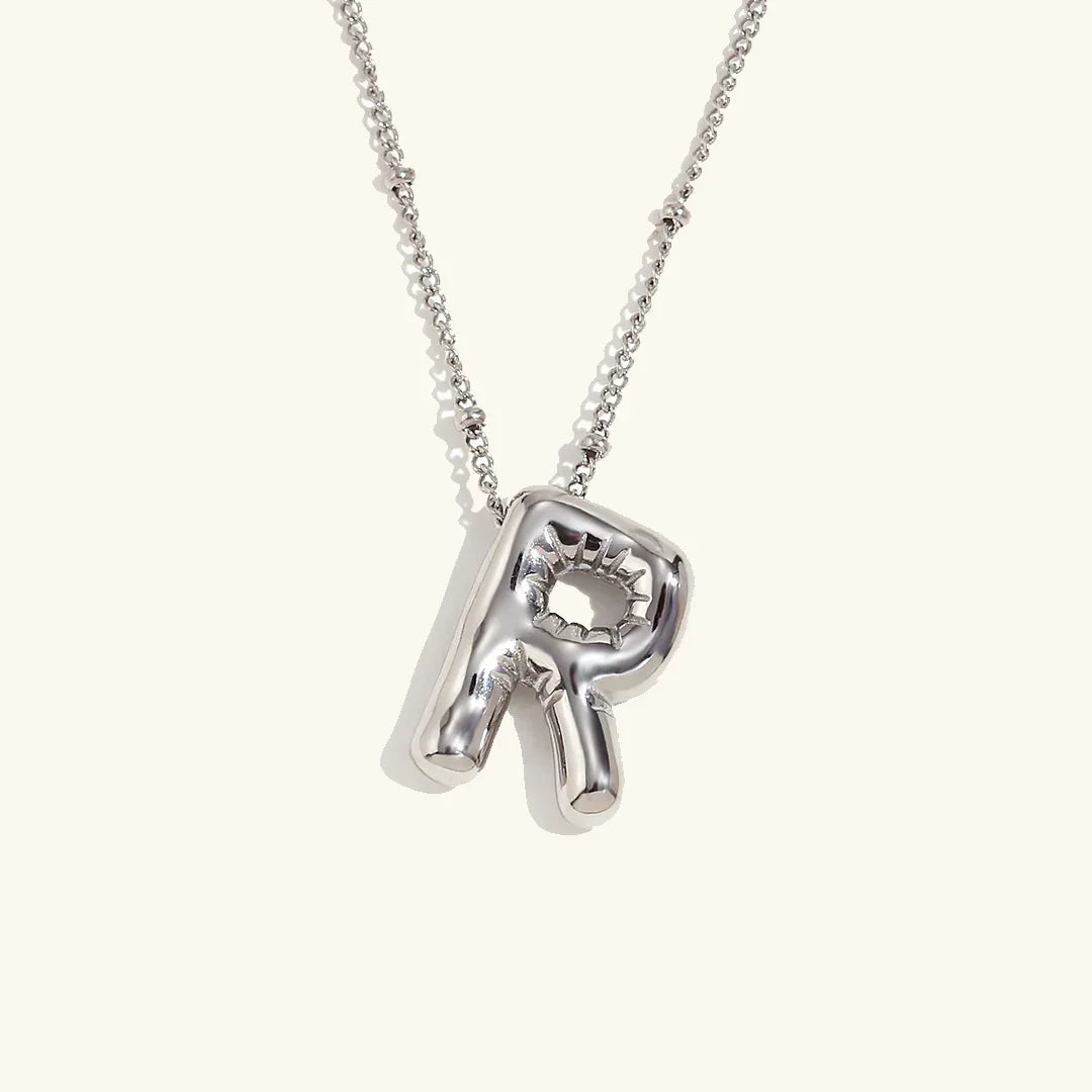 Balloon Initial Pendant Necklace
