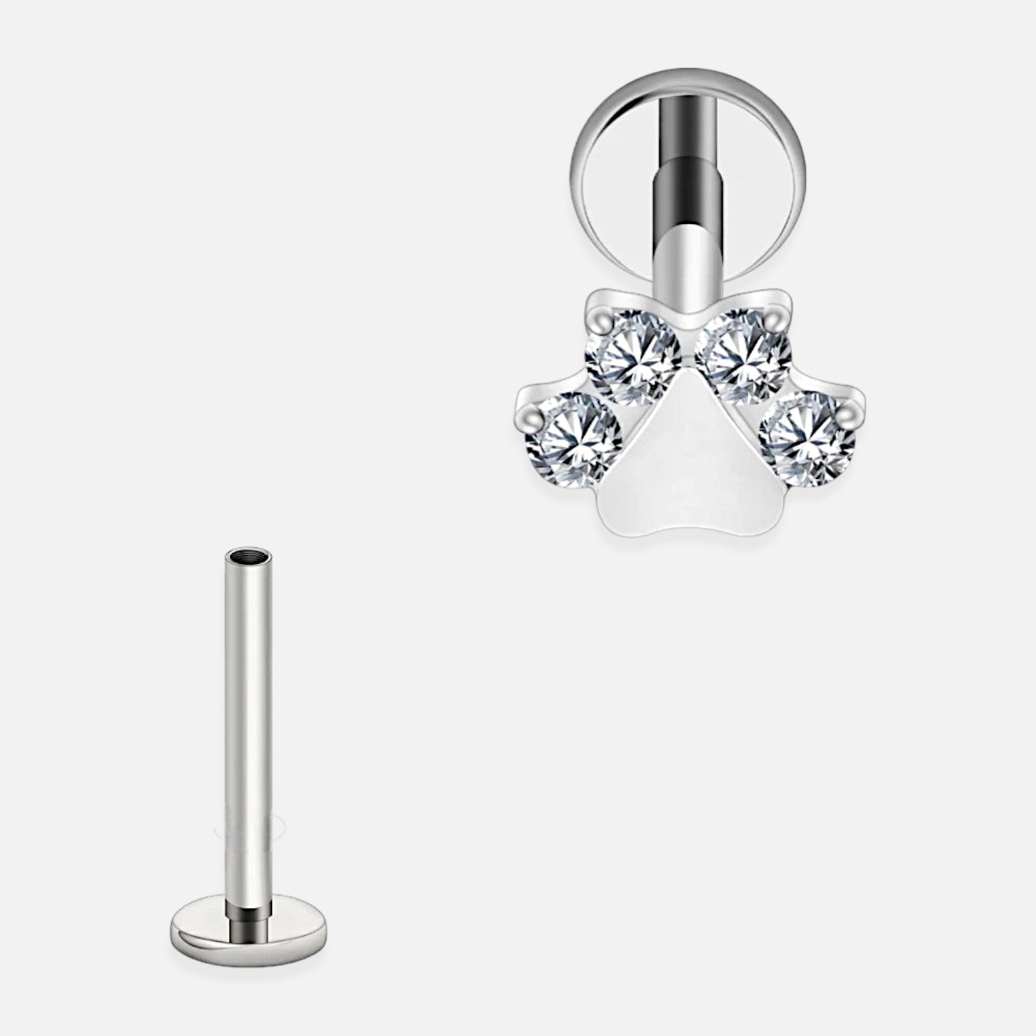 Pawlume Paw Print Cartilage Stud