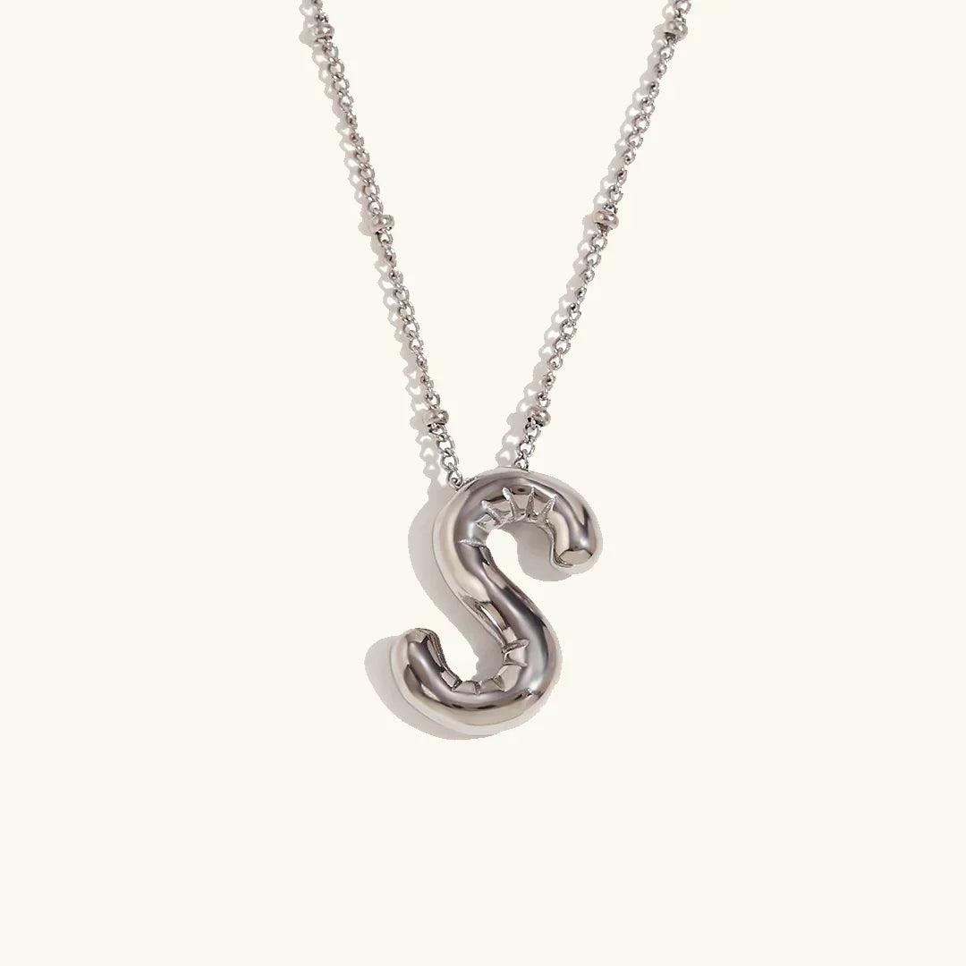 Balloon Initial Pendant Necklace
