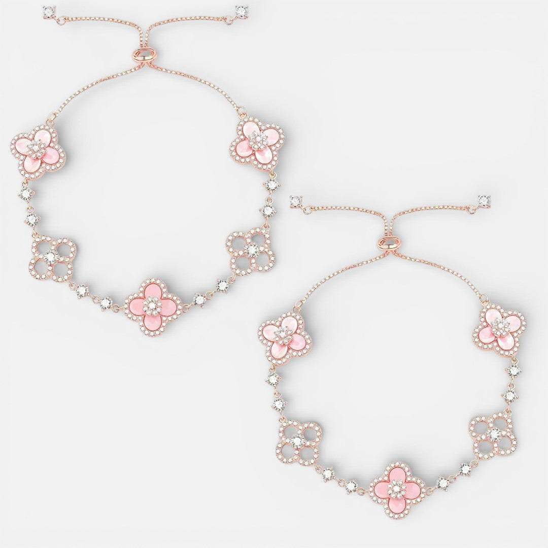 Sakura Clover Charm Bracelet