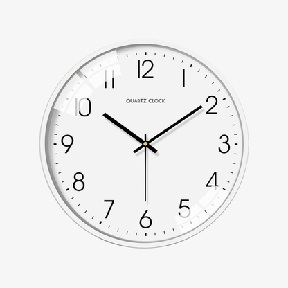 Silent White Round Wall Clock | Modern Home Decor 0