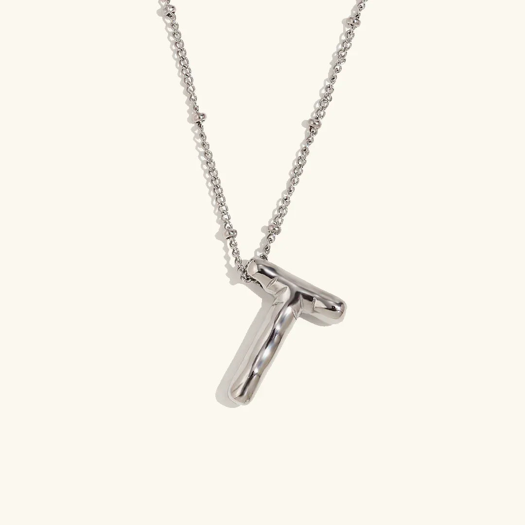 Balloon Initial Pendant Necklace
