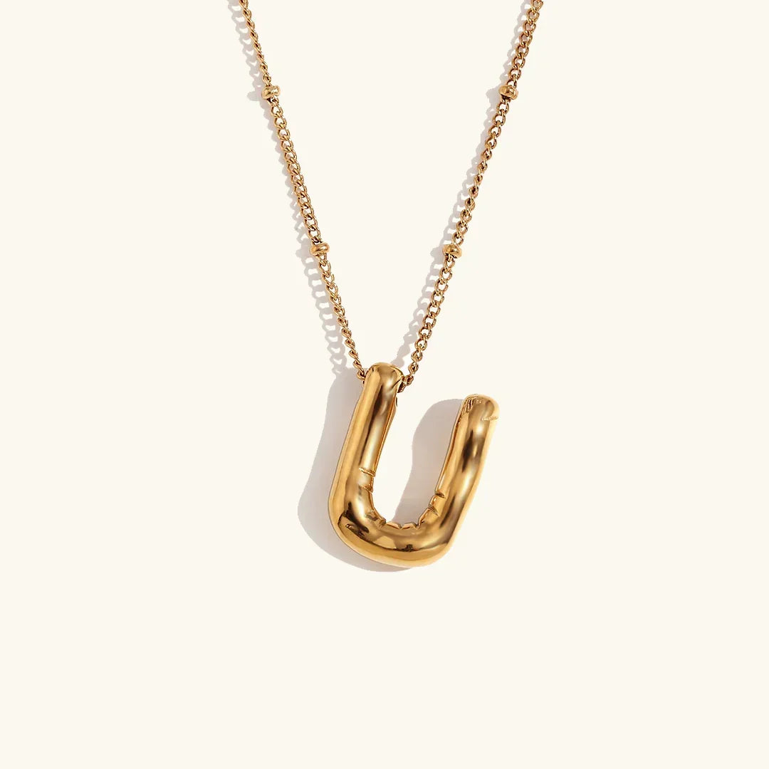 Balloon Initial Pendant Necklace